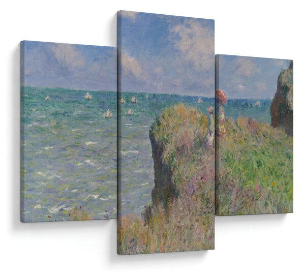 Slika - Claude Monet, Cliff Walk at Pourville, reprodukcije (90x60 cm)