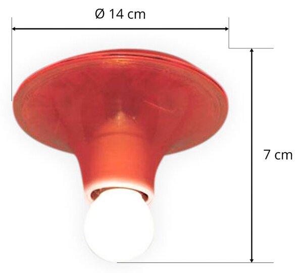 Stropne Svjetiljka Artemide, Teti, prigušiv, Naranča, Dnevna soba, Plastika, Dizajn