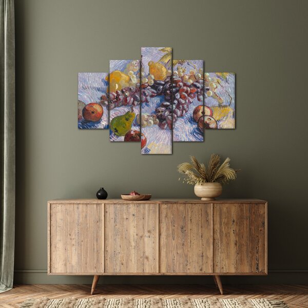 Slika - Vincent van Gogh, Grapes, Lemons, Pears, and Apples, reprodukcije (150x105 cm)