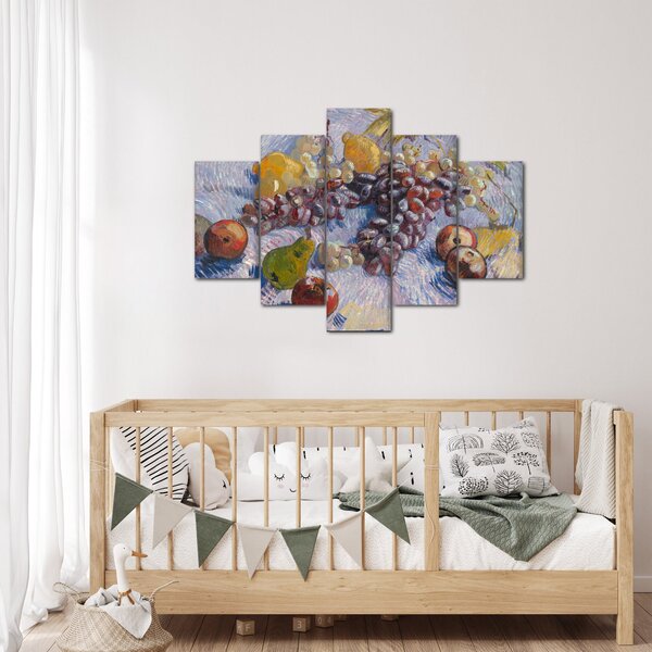 Slika - Vincent van Gogh, Grapes, Lemons, Pears, and Apples, reprodukcije (150x105 cm)