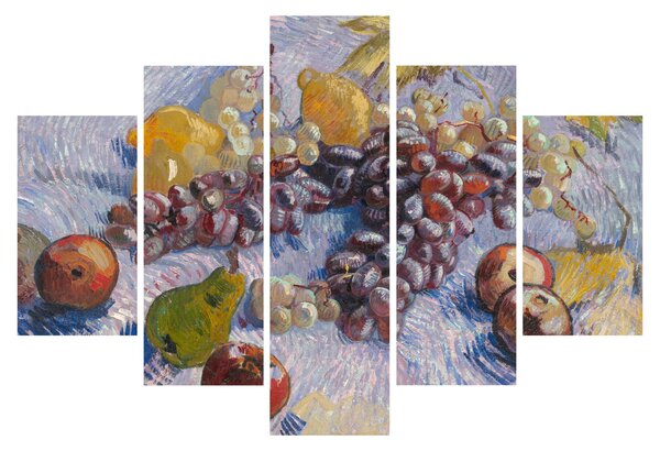 Slika - Vincent van Gogh, Grapes, Lemons, Pears, and Apples, reprodukcije (150x105 cm)