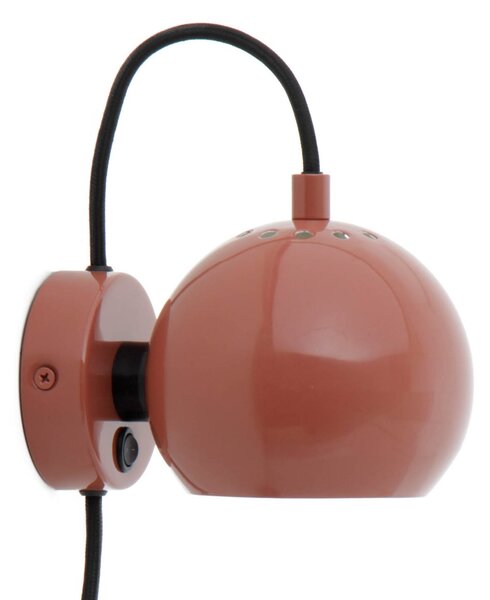 Zidne Svjetiljka FRANDSEN, Ball Magnet, Crvena, Dnevna soba, Metal, Dizajn