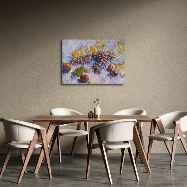 Slika - Vincent van Gogh, Grapes, Lemons, Pears, and Apples, reprodukcije (70x50 cm)
