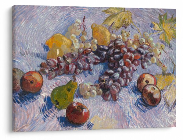 Slika - Vincent van Gogh, Grapes, Lemons, Pears, and Apples, reprodukcije (70x50 cm)