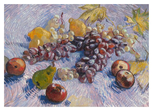 Slika - Vincent van Gogh, Grapes, Lemons, Pears, and Apples, reprodukcije (70x50 cm)