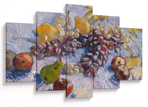 Slika - Vincent van Gogh, Grapes, Lemons, Pears, and Apples, reprodukcije (150x105 cm)