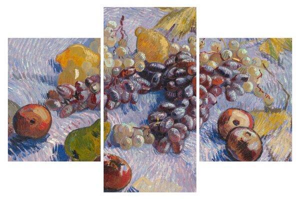 Slika - Vincent van Gogh, Grapes, Lemons, Pears, and Apples, reprodukcije (90x60 cm)