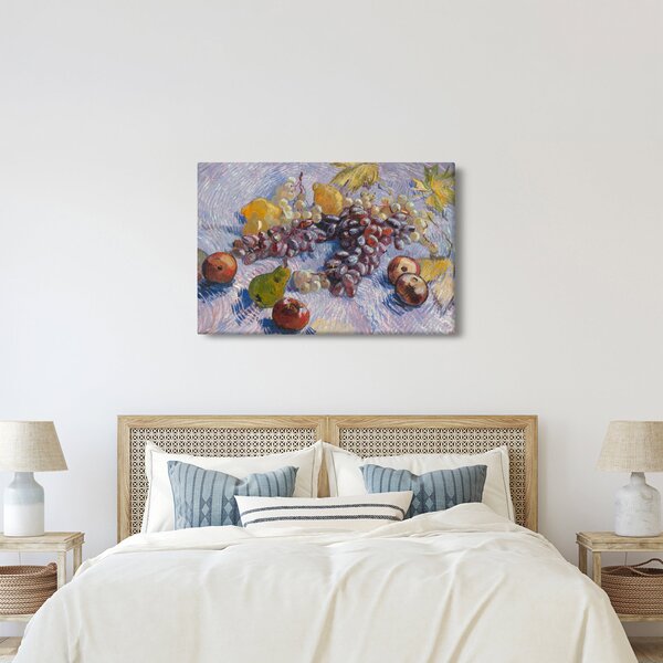 Slika - Vincent van Gogh, Grapes, Lemons, Pears, and Apples, reprodukcije (90x60 cm)