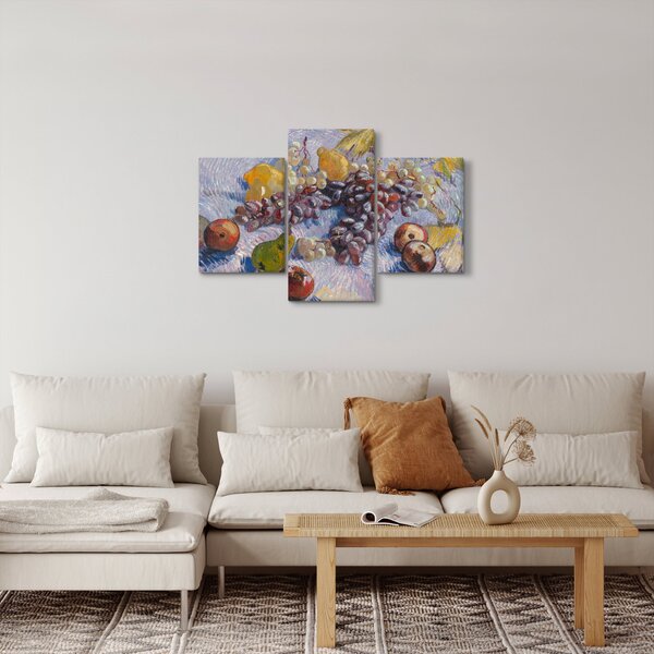 Slika - Vincent van Gogh, Grapes, Lemons, Pears, and Apples, reprodukcije (90x60 cm)