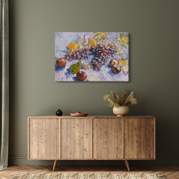Slika - Vincent van Gogh, Grapes, Lemons, Pears, and Apples, reprodukcije (90x60 cm)