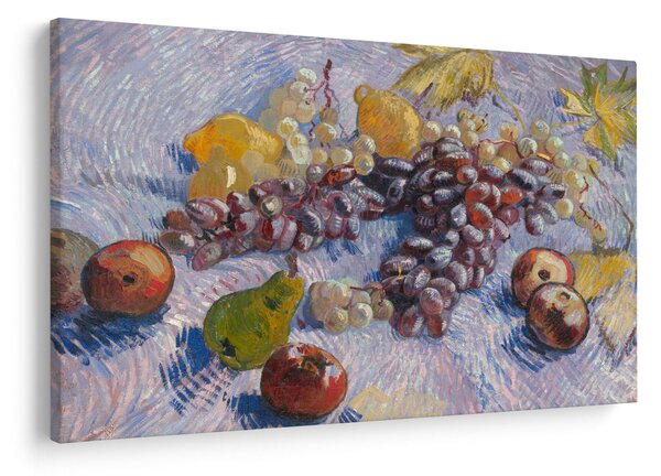 Slika - Vincent van Gogh, Grapes, Lemons, Pears, and Apples, reprodukcije (90x60 cm)