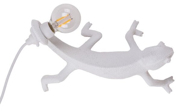 Stolne Lampa SELETTI, Chameleon Lamp Going Down, Bijela, Dnevna soba, Plastika, Dizajn