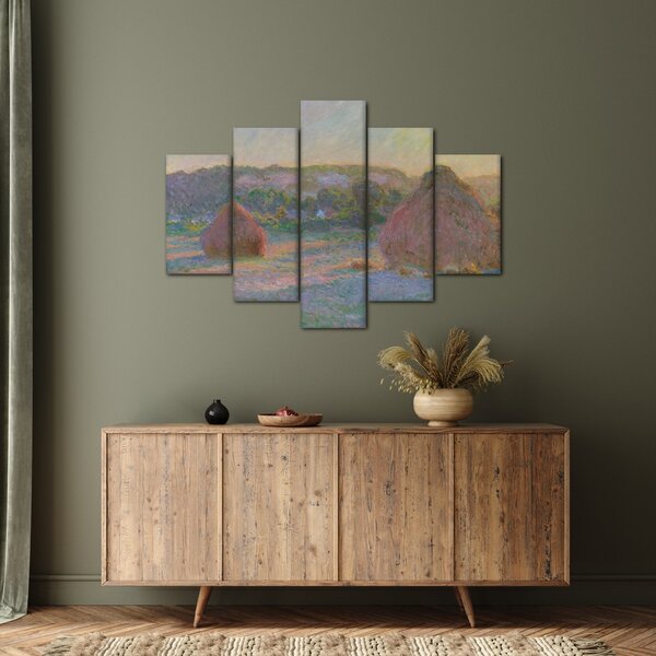 Slika - Claude Monet, Stacks of Wheat (End of Summer) , reprodukcije (150x105 cm)
