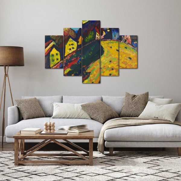 Slika - Vasily Kandinsky, Houses at Murnau, reprodukcije (150x105 cm)