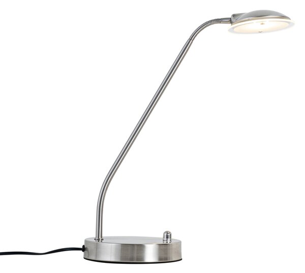 Moderna stolna lampa čelik uklj. LED - Eva