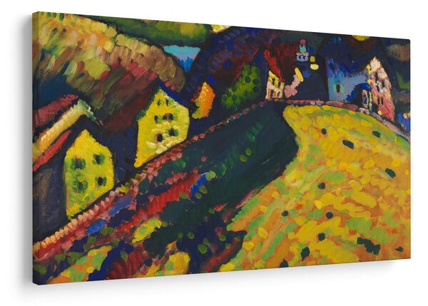 Slika - Vasily Kandinsky, Houses at Murnau, reprodukcije (90x60 cm)