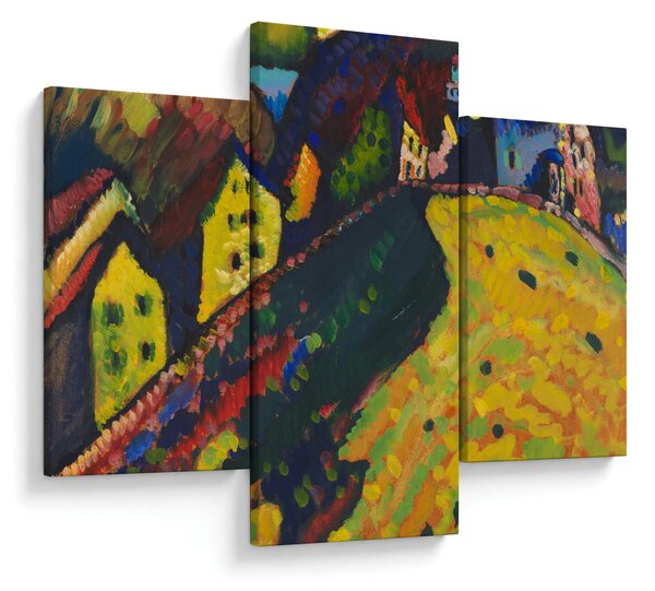 Slika - Vasily Kandinsky, Houses at Murnau, reprodukcije (90x60 cm)