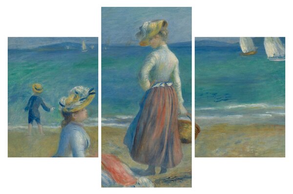 Slika - Auguste Renoir, Figures on the Beach, reprodukcije (90x60 cm)