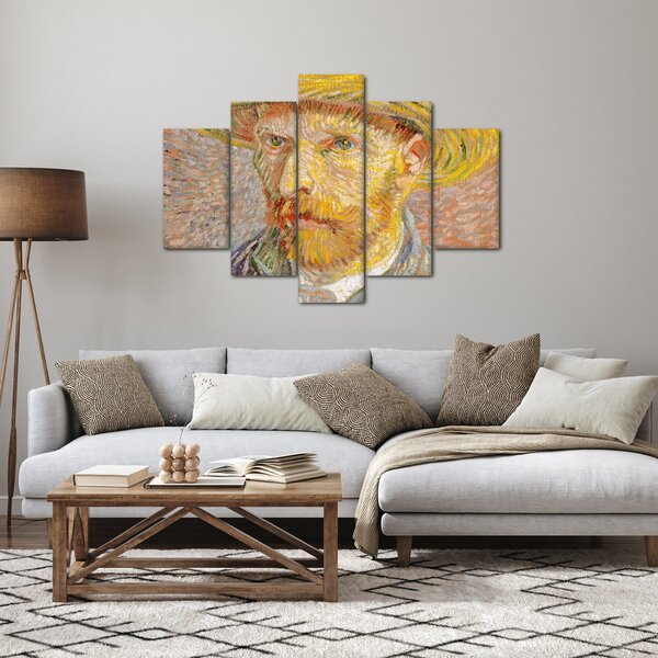 Slika - Vincent van Gogh, Self-Portrait with a Straw Hat (The Potato Peeler), reprodukcije (150x105 cm)