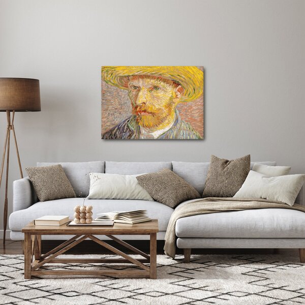 Slika - Vincent van Gogh, Self-Portrait with a Straw Hat (The Potato Peeler), reprodukcije (70x50 cm)
