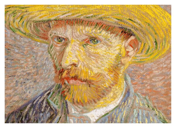 Slika - Vincent van Gogh, Self-Portrait with a Straw Hat (The Potato Peeler), reprodukcije (70x50 cm)
