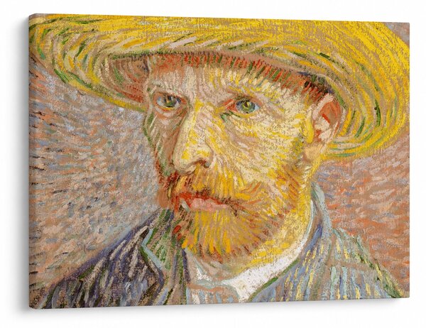 Slika - Vincent van Gogh, Self-Portrait with a Straw Hat (The Potato Peeler), reprodukcije (70x50 cm)