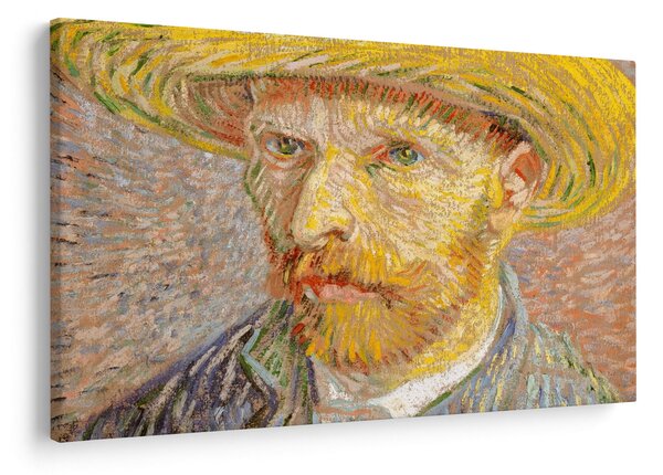 Slika - Vincent van Gogh, Self-Portrait with a Straw Hat (The Potato Peeler), reprodukcije (90x60 cm)