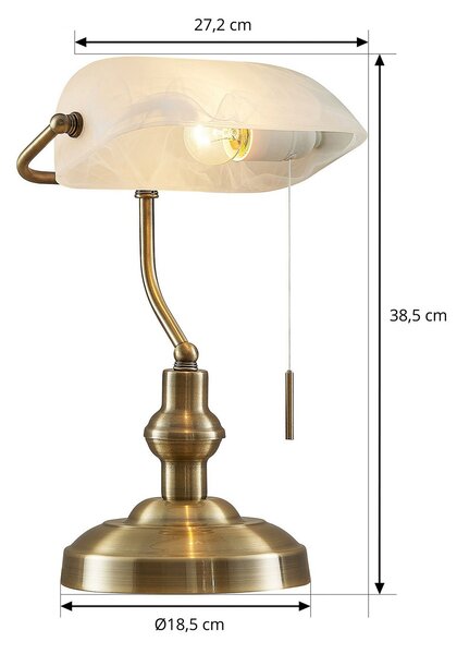 Stolne Lampa Lindby, Profina, Bronca / stari mesing, Dnevna soba, Metal, Antički