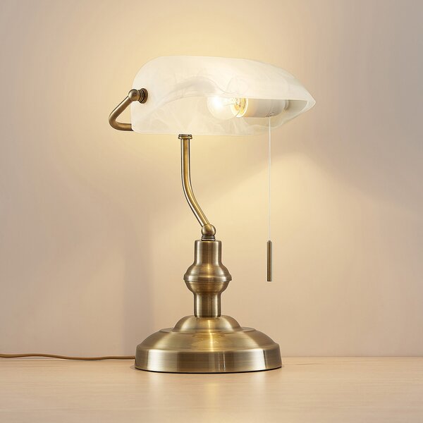 Stolne Lampa Lindby, Profina, Bronca / stari mesing, Dnevna soba, Metal, Antički
