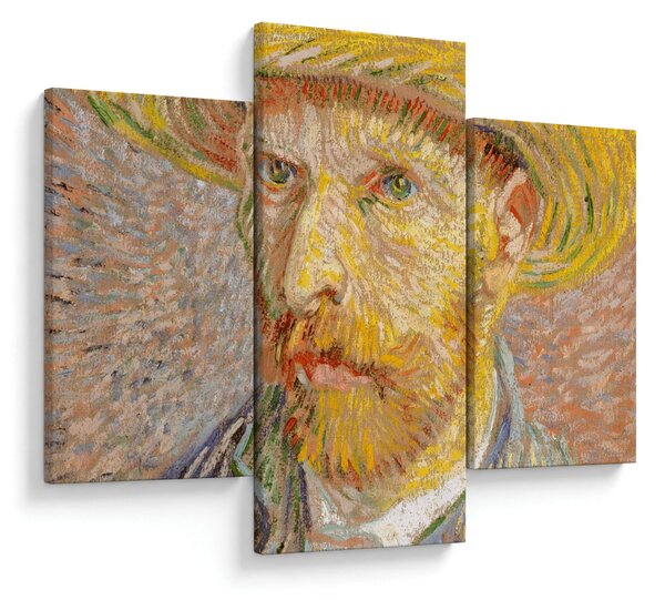 Slika - Vincent van Gogh, Self-Portrait with a Straw Hat (The Potato Peeler), reprodukcije (90x60 cm)