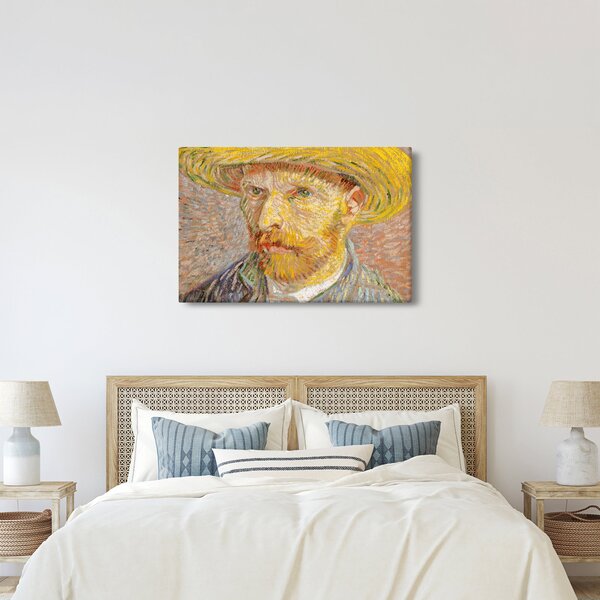 Slika - Vincent van Gogh, Self-Portrait with a Straw Hat (The Potato Peeler), reprodukcije (90x60 cm)