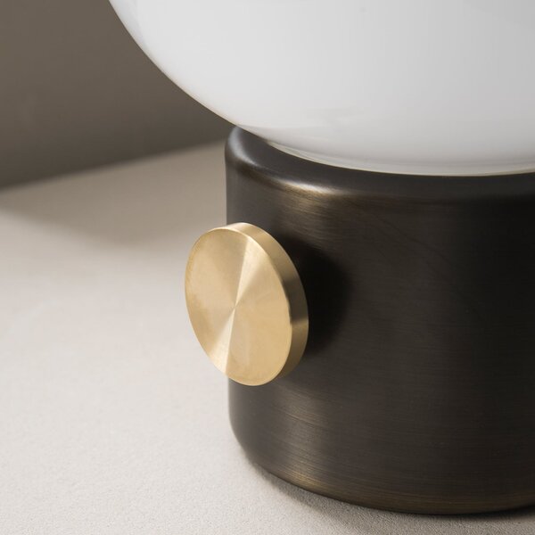 Stolne Lampa Audo Copenhagen, JWDA, prigušiv, Smeđa / hrđa, Dnevna soba, Metal, Dizajn