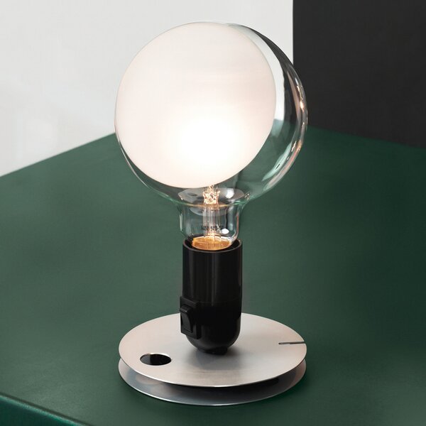 Stolne Lampa FLOS, Lampadina, Crno, Dnevna soba, Metal, Dizajn