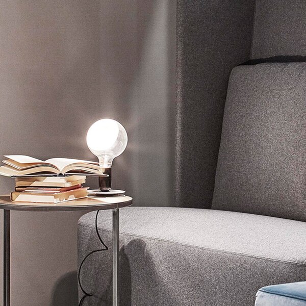 Stolne Lampa FLOS, Lampadina, Crno, Dnevna soba, Metal, Dizajn