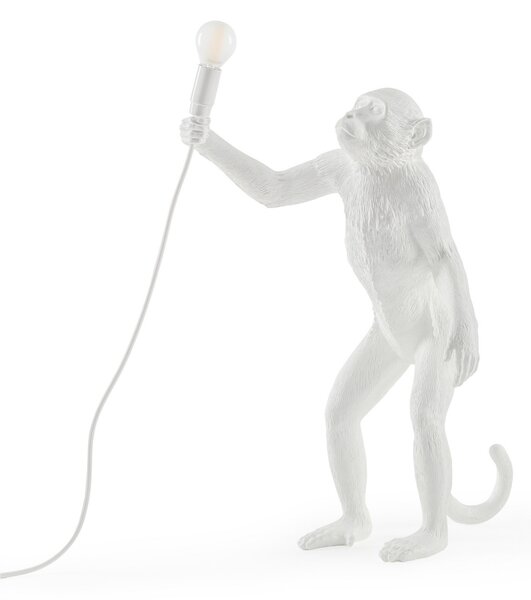 Stolne Lampa SELETTI, Monkey Lamp, Bijela, Dnevna soba, Plastika, Dizajn
