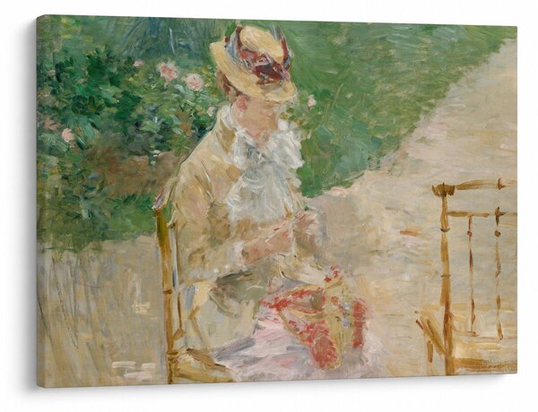 Slika - Berthe Morisot, Young Woman Knitting, reprodukcije (70x50 cm)