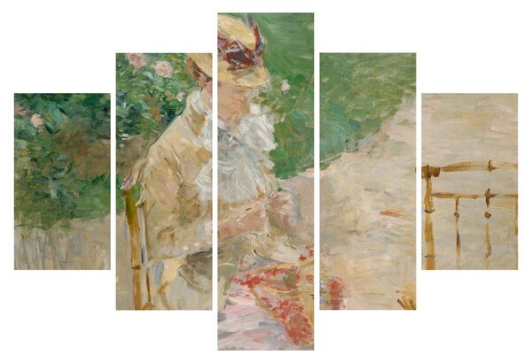 Slika - Berthe Morisot, Young Woman Knitting, reprodukcije (150x105 cm)