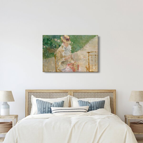 Slika - Berthe Morisot, Young Woman Knitting, reprodukcije (90x60 cm)