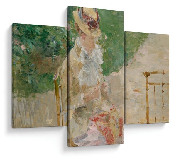 Slika - Berthe Morisot, Young Woman Knitting, reprodukcije (90x60 cm)