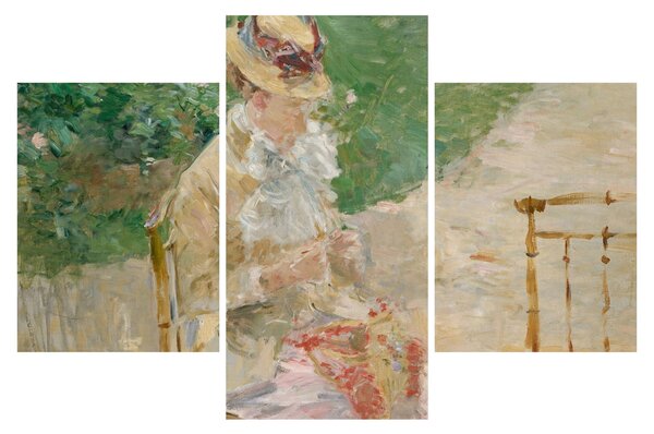 Slika - Berthe Morisot, Young Woman Knitting, reprodukcije (90x60 cm)