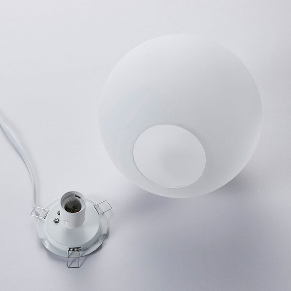 Stolne Lampa Lindby, Marike, Bijela, Dnevna soba, Staklo, Moderan