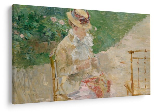 Slika - Berthe Morisot, Young Woman Knitting, reprodukcije (90x60 cm)