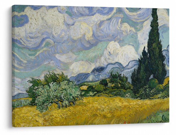 Slika - Vincent van Gogh, Wheat Field with Cypresses, reprodukcije (70x50 cm)