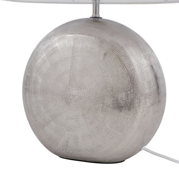 Stolne Lampa Lindby, Florentino, Bijela, Dnevna soba, Tkanina / tekstil