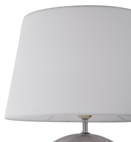 Stolne Lampa Lindby, Florentino, Bijela, Dnevna soba, Tkanina / tekstil