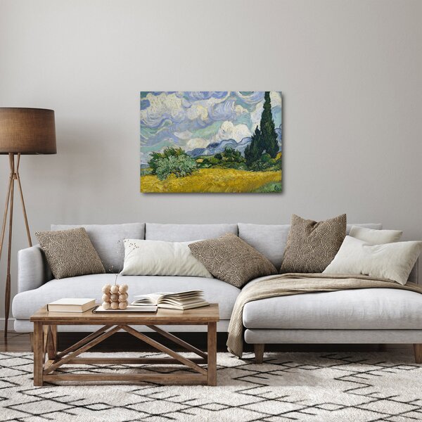 Slika - Vincent van Gogh, Wheat Field with Cypresses, reprodukcije (70x50 cm)