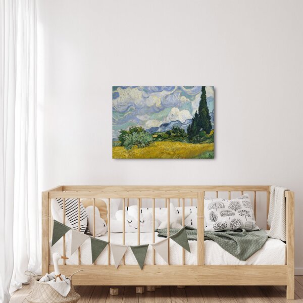 Slika - Vincent van Gogh, Wheat Field with Cypresses, reprodukcije (70x50 cm)