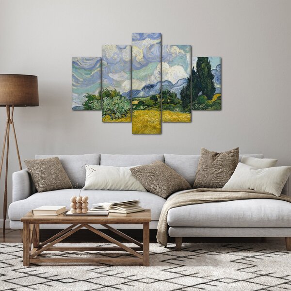 Slika - Vincent van Gogh, Wheat Field with Cypresses, reprodukcije (150x105 cm)