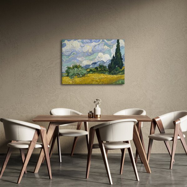 Slika - Vincent van Gogh, Wheat Field with Cypresses, reprodukcije (70x50 cm)