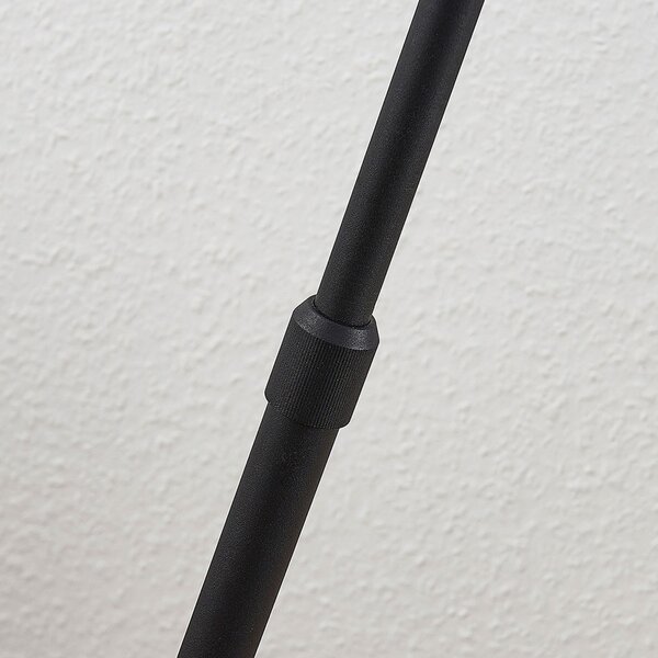 Podne Lampa Lindby, Muriel, Crno, Dnevna soba, Metal, Moderan